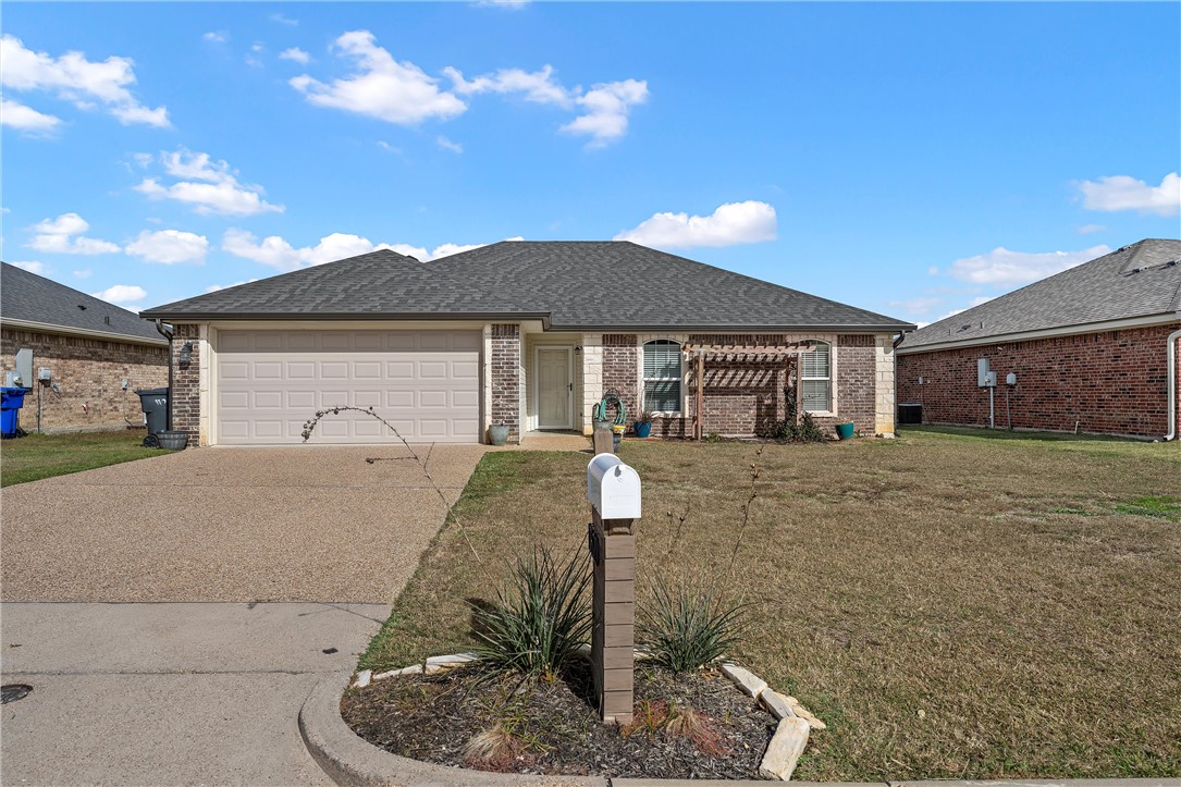 a front view of a house with entertaining space