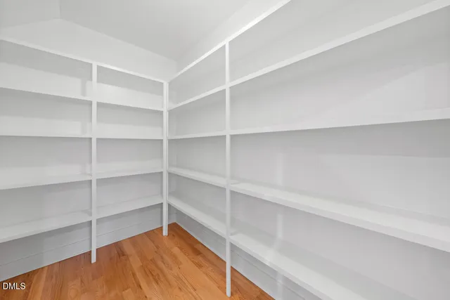 a view of a room with empty racks
