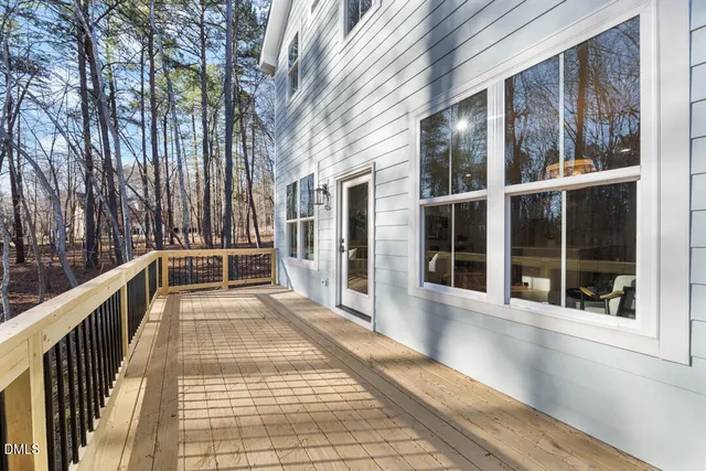 a view of a house with a large window