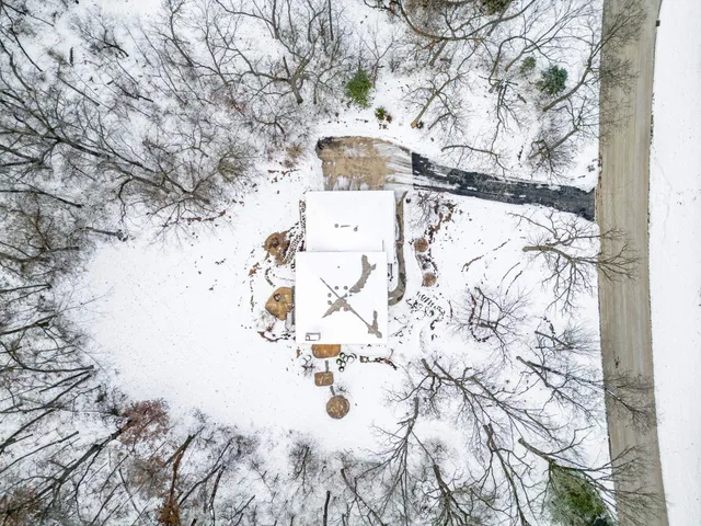 a view of snow in middle of snow