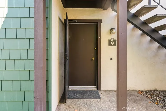 a view of front door of house