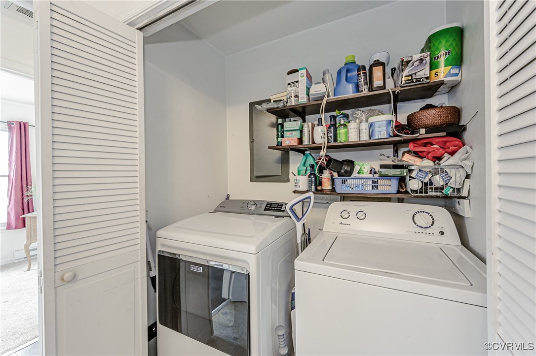 3711 Yard Arm Drive Chester, VA 23831 - Photo 42 of 50 a utility room with dryer and washer