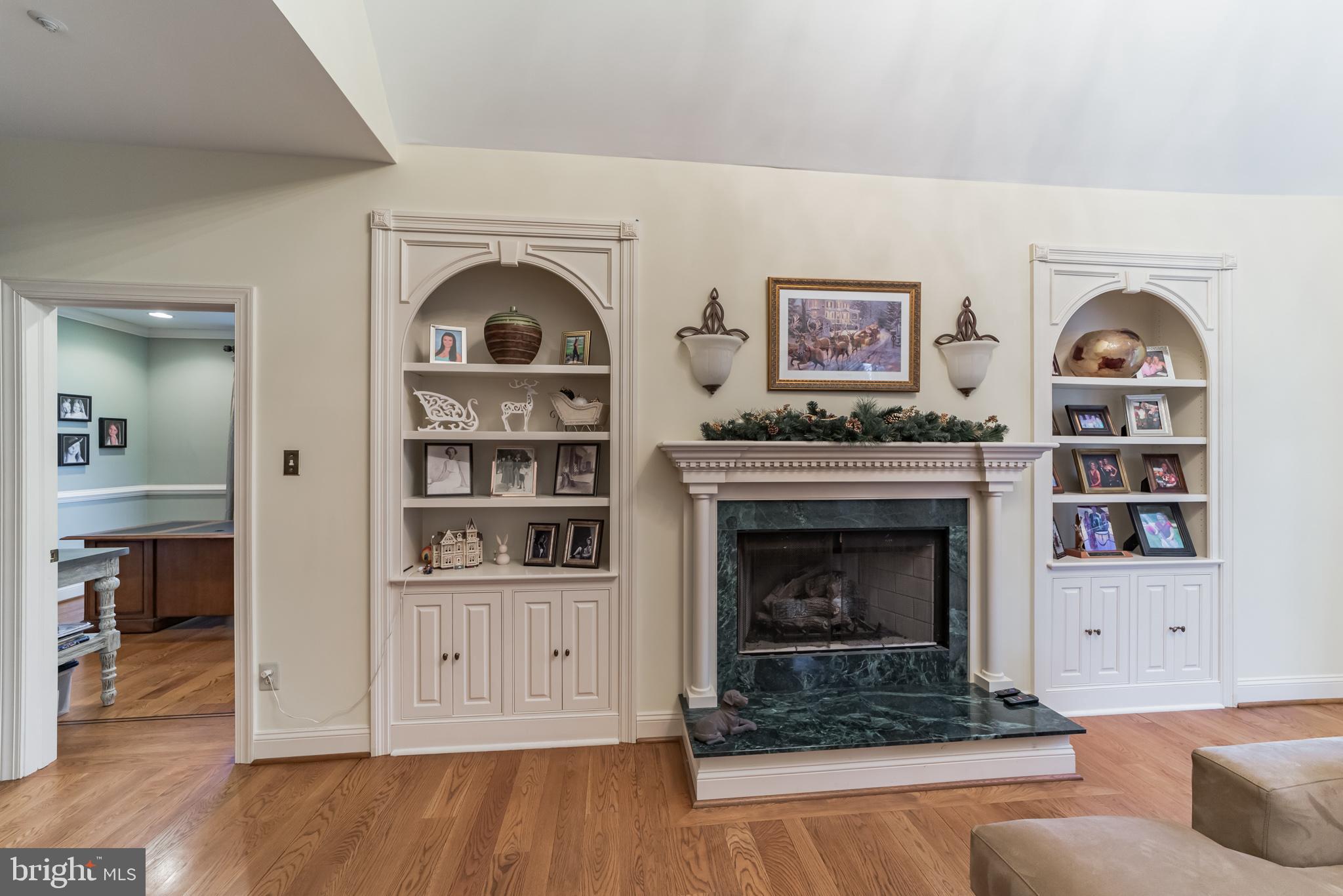 3408 B Goshen Road Newtown Square, PA 19073 - Photo 22 of 44 Family Room Marble Fireplace and Built-ins