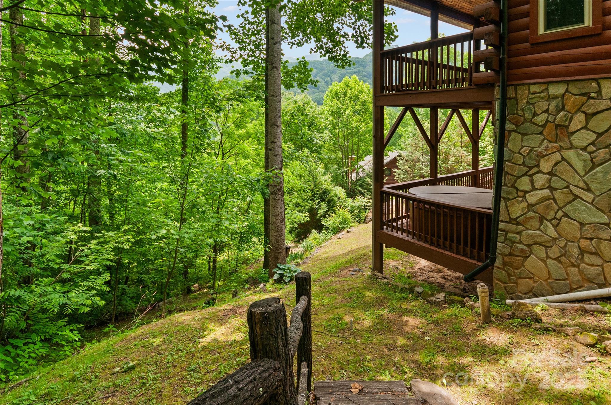 314 Prosperity Ridge Waynesville, NC 28785 - Photo 36 of 48 a view of a bench in the balcony