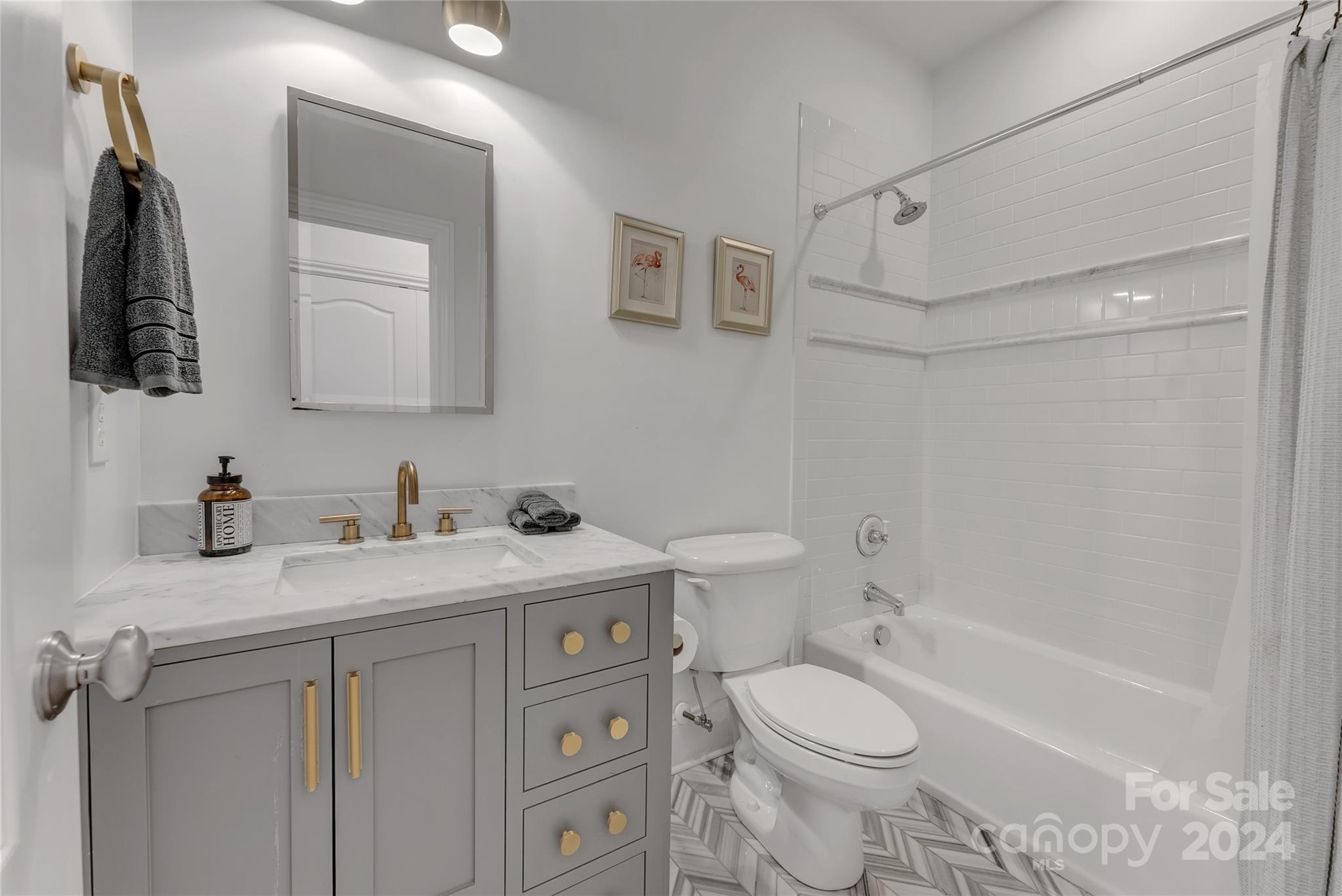 920 Millbrook Road Charlotte, NC 28211 - Photo 34 of 48 a bathroom with a granite countertop sink toilet and shower