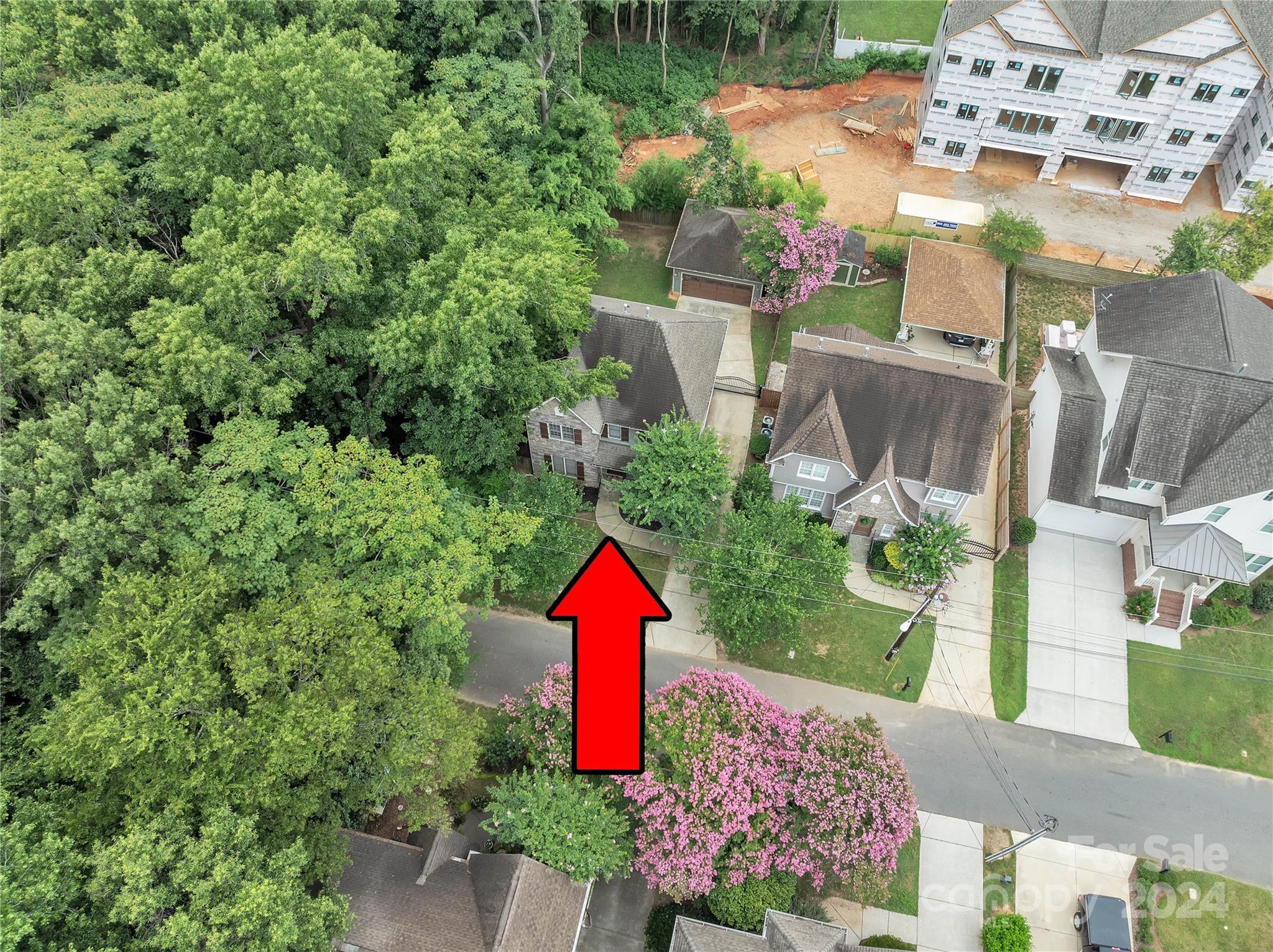 920 Millbrook Road Charlotte, NC 28211 - Photo 45 of 48 an aerial view of residential house with outdoor space and swimming pool