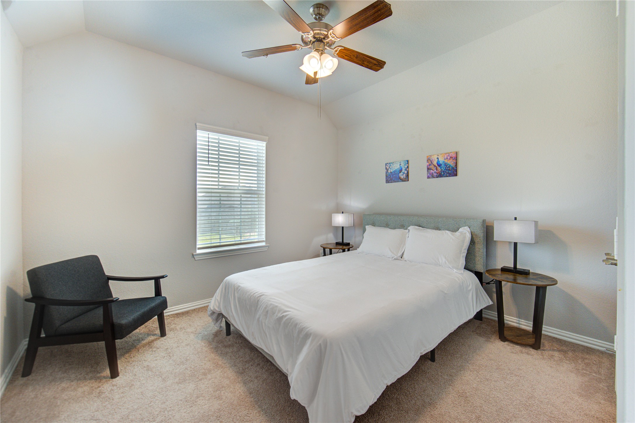13838 Sturcombe Gln Trail Rosharon, TX 77583 - Photo 37 of 44 a bedroom with a bed and a chair