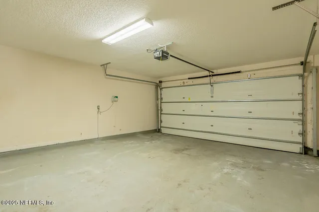 a view of a yard with plants and trees