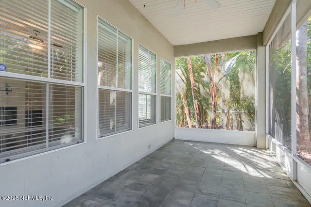 a view of a park with a slide
