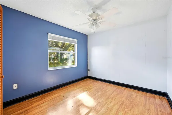 a view of backyard with green space