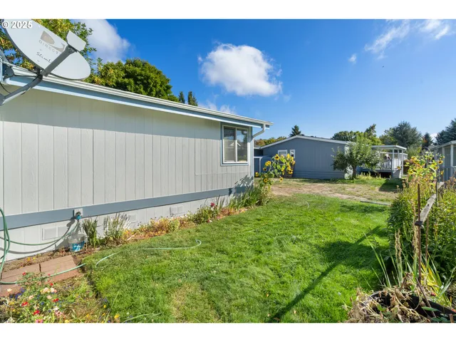a backyard of a house