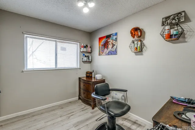 a view of an outdoor sitting area