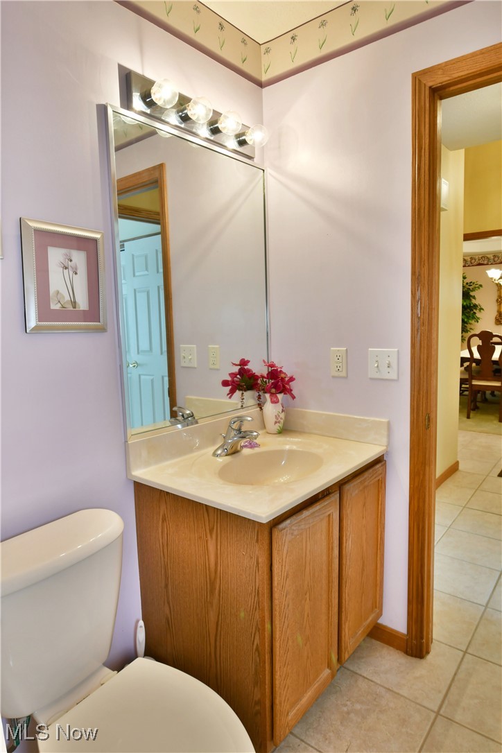 1997 East County Line Road Mineral Ridge, OH 44440 - Photo 29 of 35 Bathroom featuring tile patterned flooring, toilet, and vanity