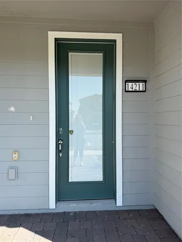 a view of front door