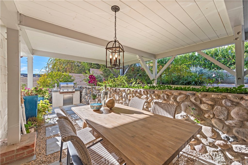 464 El Bosque Laguna Beach, CA 92651 - Photo 22 of 25 rear yard coverer patio with built-in bbq.