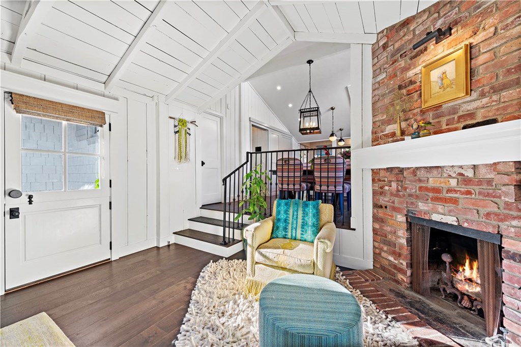 464 El Bosque Laguna Beach, CA 92651 - Photo 4 of 25 Room anchored by original fireplace.