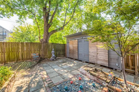 a backyard of a house