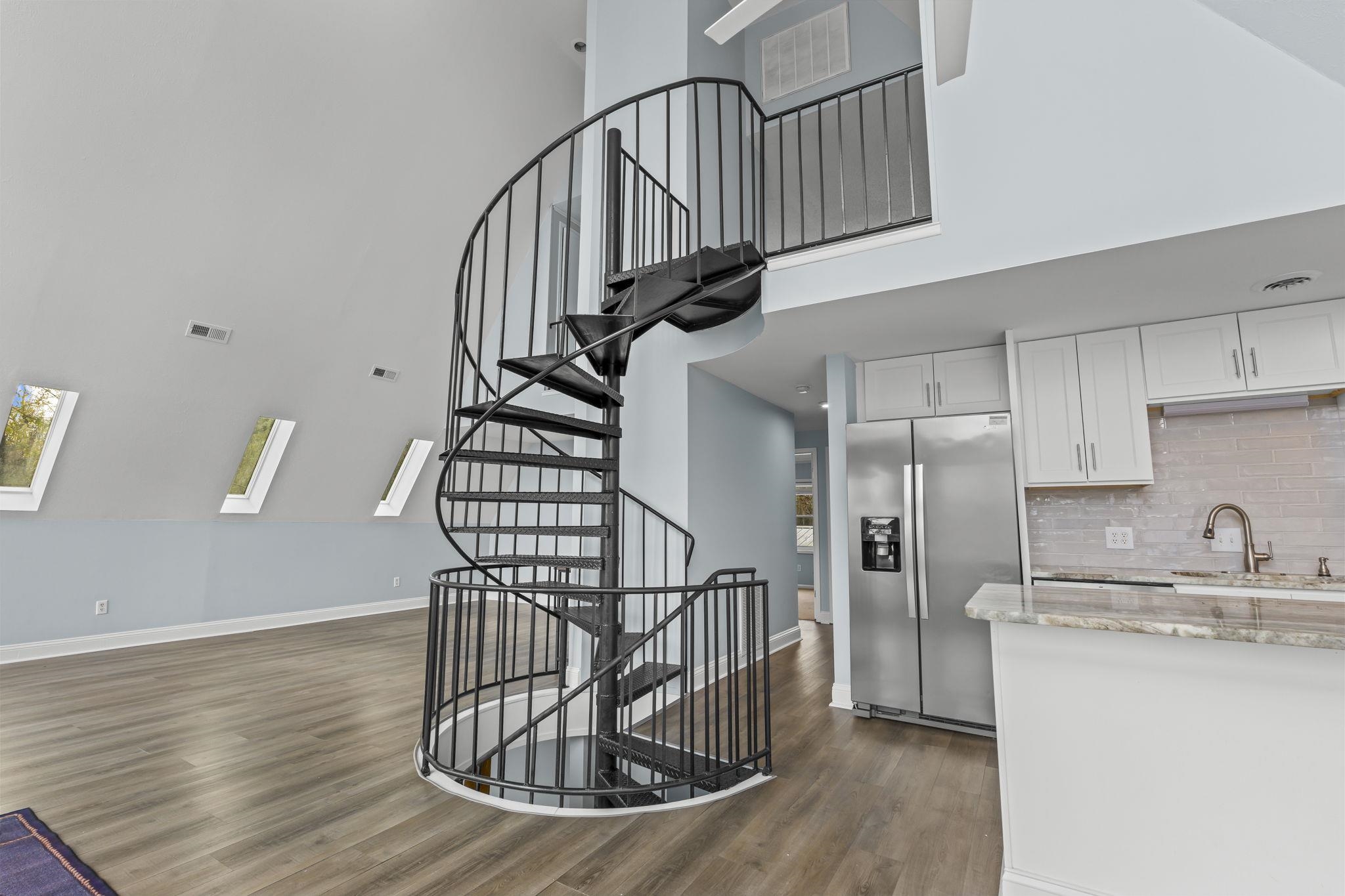 3700 Ed Smith Avenue Myrtle Beach, SC 29588 - Photo 20 of 39 Spiral Staircase accessing Loft Area with private Bath