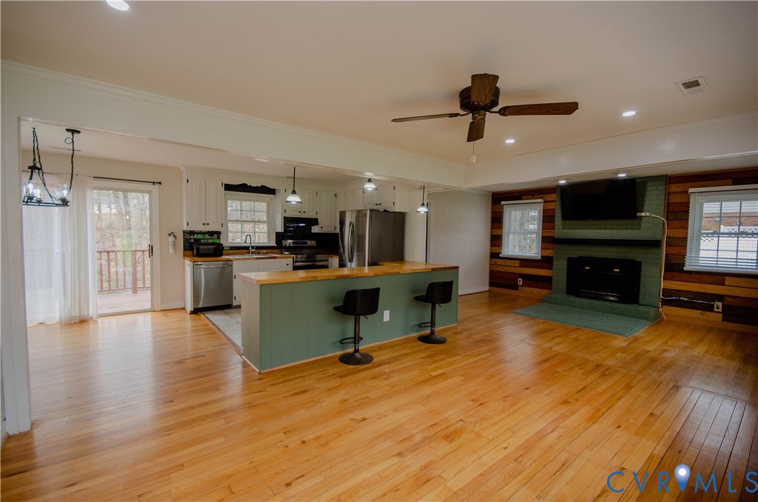 2231 Fall Line Drive Powhatan, VA 23139 - Photo 7 of 23 Kitchen with wood counters, light wood-style floor