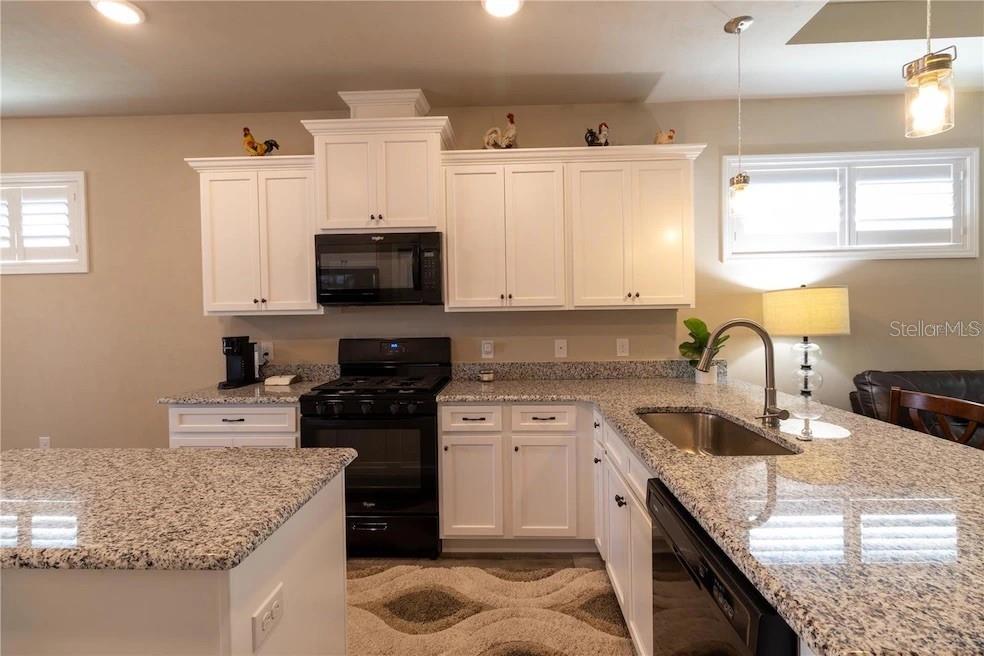 24650 Southwest 17th Place Newberry, FL 32669 - Photo 9 of 19 a kitchen with granite countertop a stove sink and cabinets