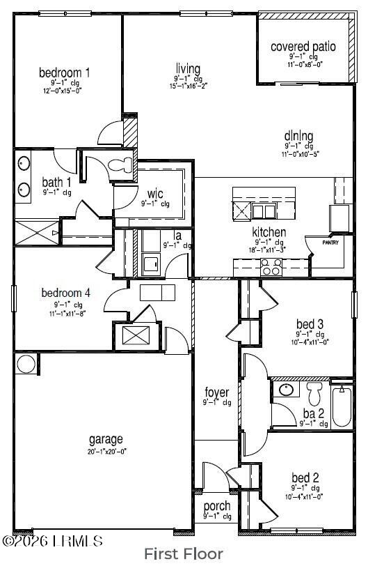 1091 Sanctuary Drive Ridgeland, SC 29936 - Photo 38 of 38 Cali MLS Floor Plan Image