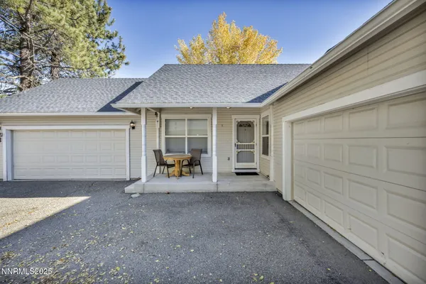 a view of a house with patio