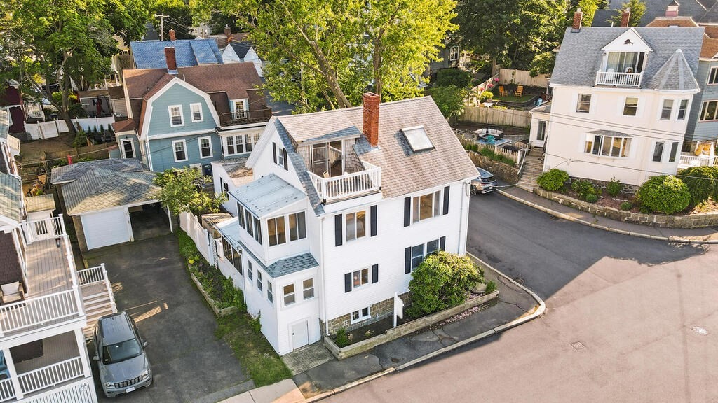 1 Shore Avenue Salem, MA 01970 - Photo 36 of 42 an aerial view of residential houses with yard