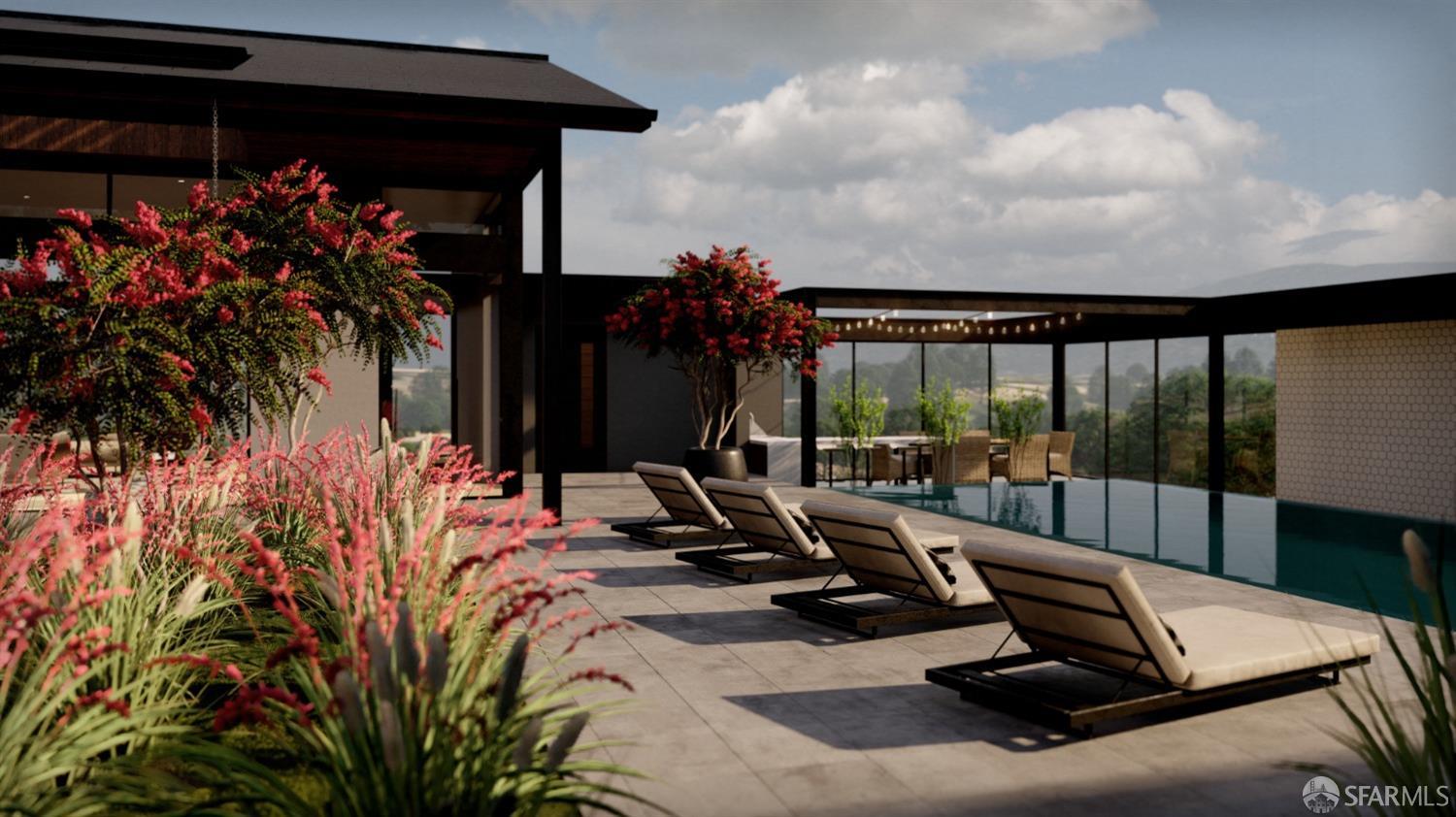 387 Moore Road Atherton, CA 94027 - Photo 2 of 25 a view of a swimming pool with sitting area