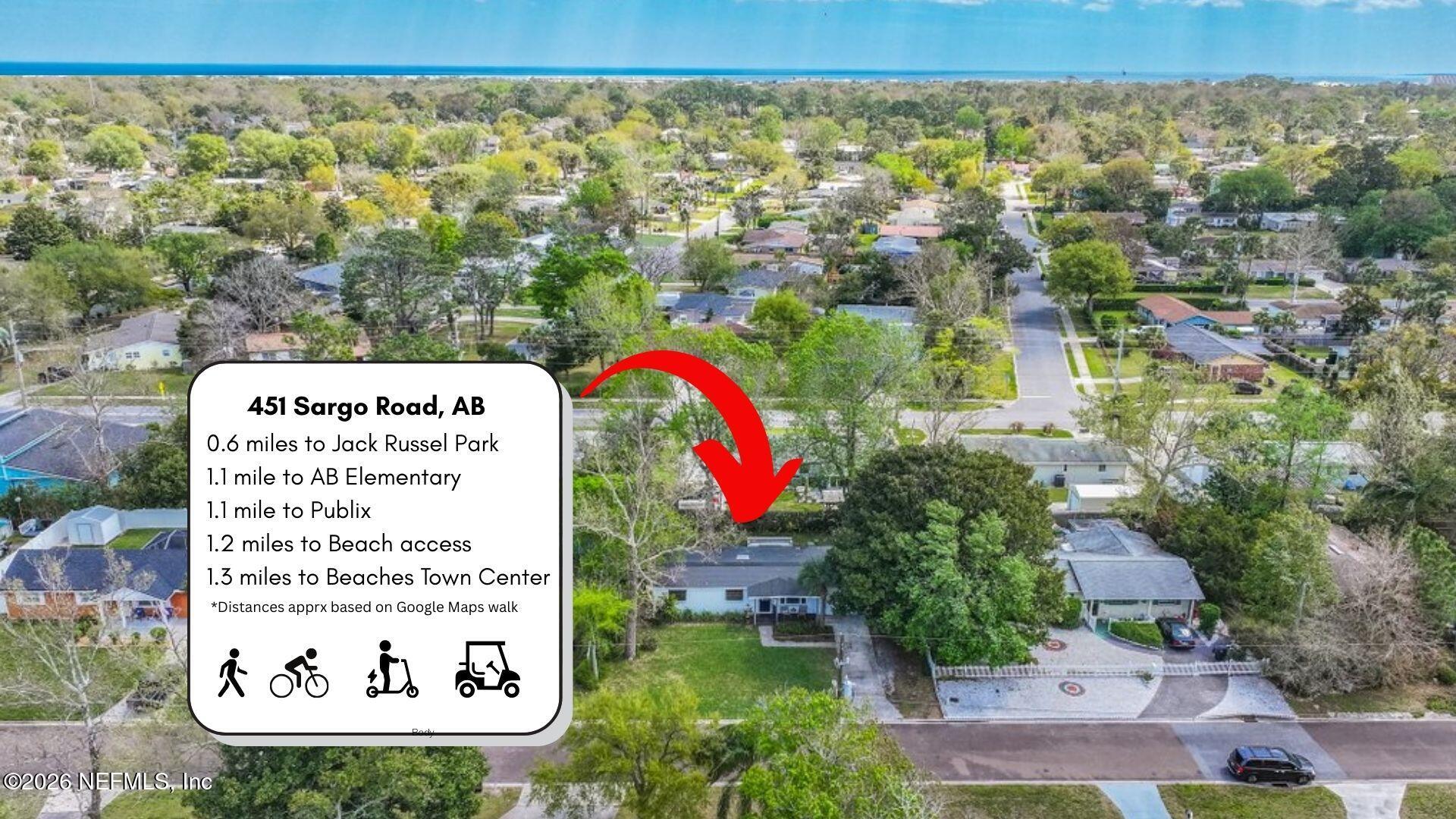 451 Sargo Road Atlantic Beach, FL 32233 - Photo 4 of 59 451 Sargo Rd Distances