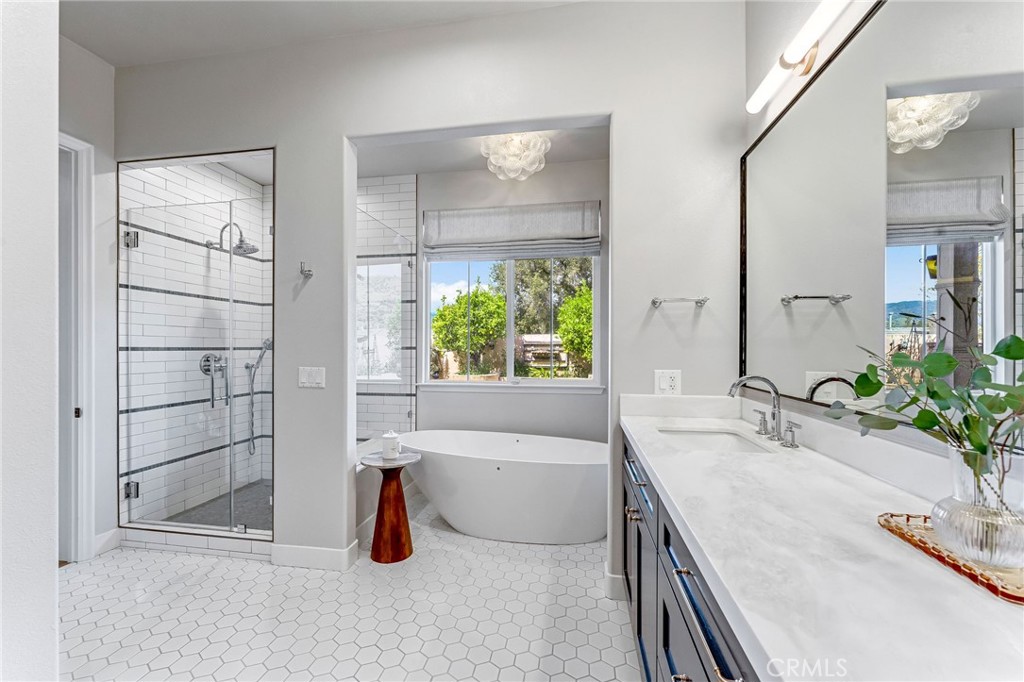 2269 Shady Oaks Road Glendora, CA 91741 - Photo 40 of 62 a bathroom with a tub a sink and window
