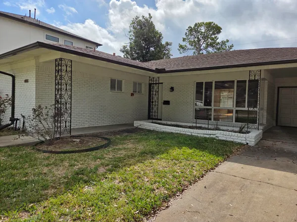 a front view of a house