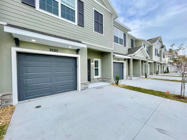 a view of a house with a patio