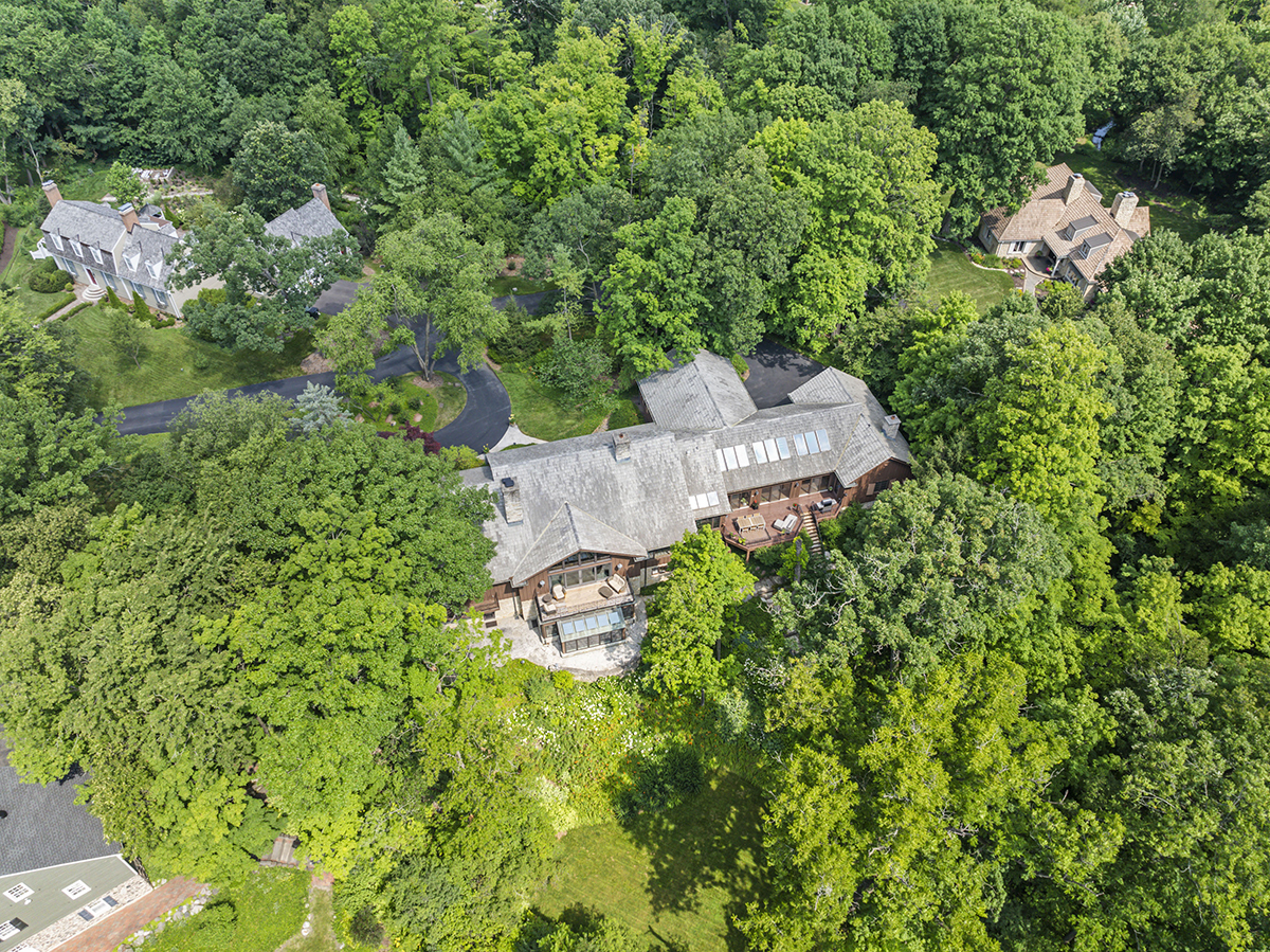 1931 Camphill Circle Inverness, IL 60067 - Photo 48 of 55 an aerial view of residential house with outdoor space and trees all around