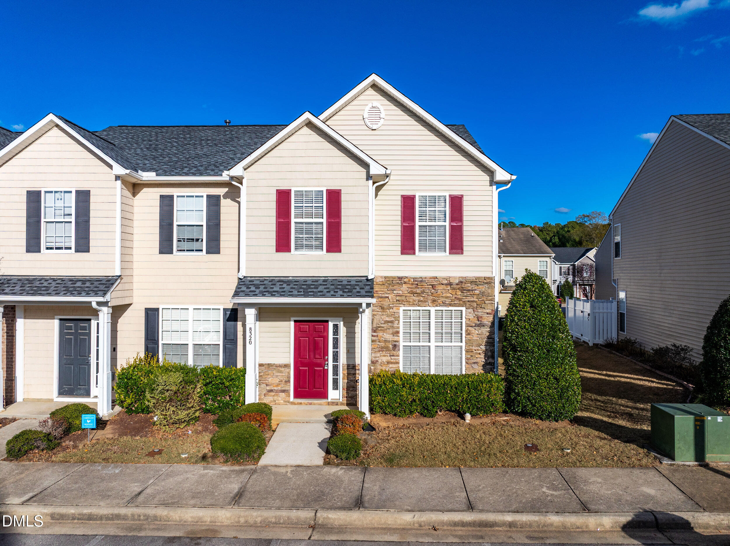 a front view of a house