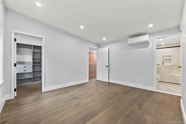wooden floor in an empty room with an empty room
