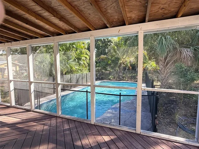 a view of backyard with green space