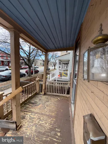 a view of porch with furniture