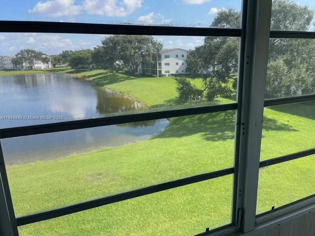 a view of lake from a window