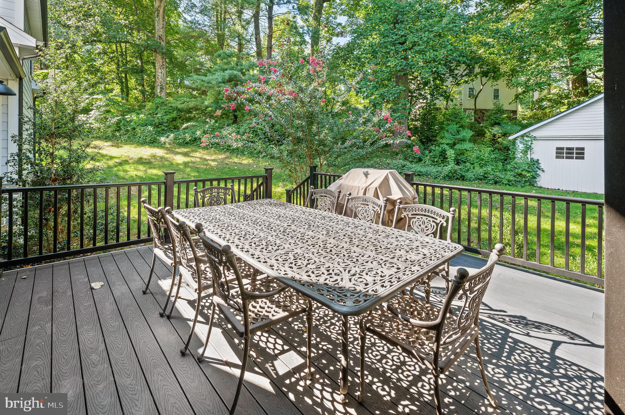 526 Montgomery Lane Wayne, PA 19087 - Photo 46 of 46 Covered and open deck off of kitchen/family room