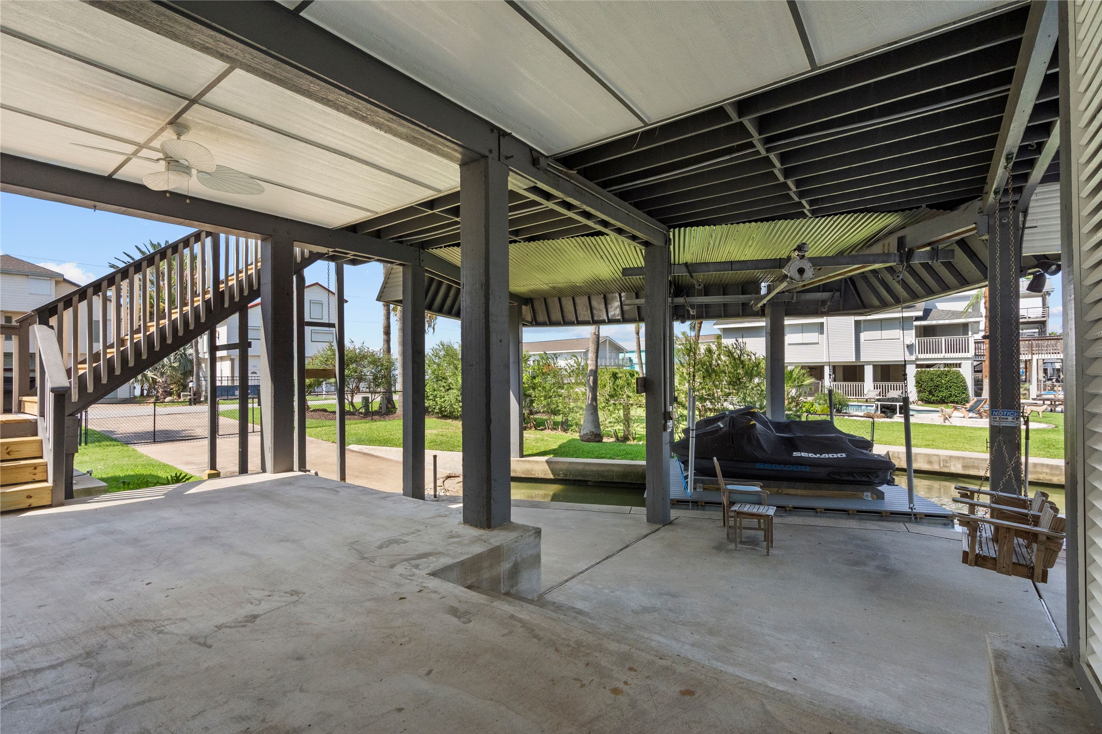 138 Isles End Road Galveston, TX 77554 - Photo 33 of 36 a view of swimming pool with a patio