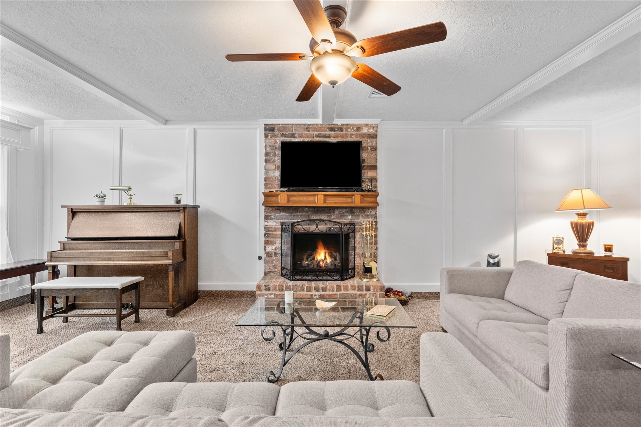 3826 Shipman Lane Spring, TX 77388 - Photo 13 of 43 Cozy gas log fireplace
