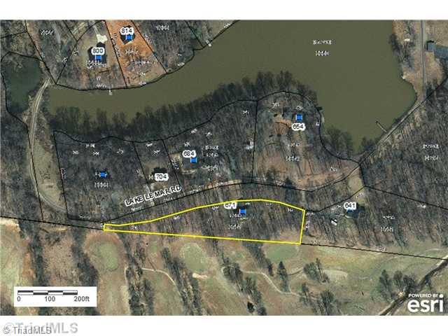 671 Lake Lemar Road Reidsville, NC 27320 - Photo 4 of 16 Aerial View. Aerial - property does own a 10 foot right away to the lake and they can build a dock there for their personal use