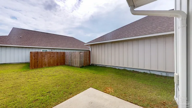 a backyard of a house