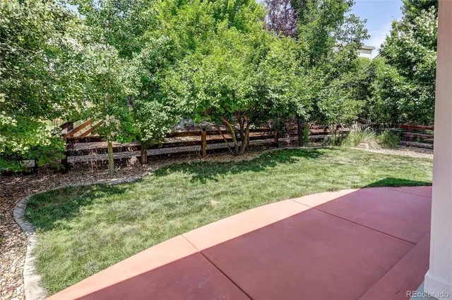 a outdoor space with patio furniture