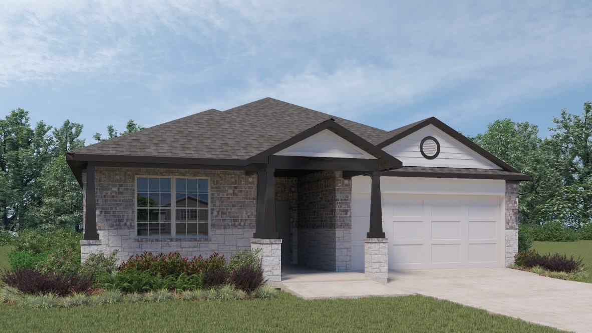 1917 Centerline Lane Georgetown, TX 78628 - Photo 1 of 1 a front view of a house with garden