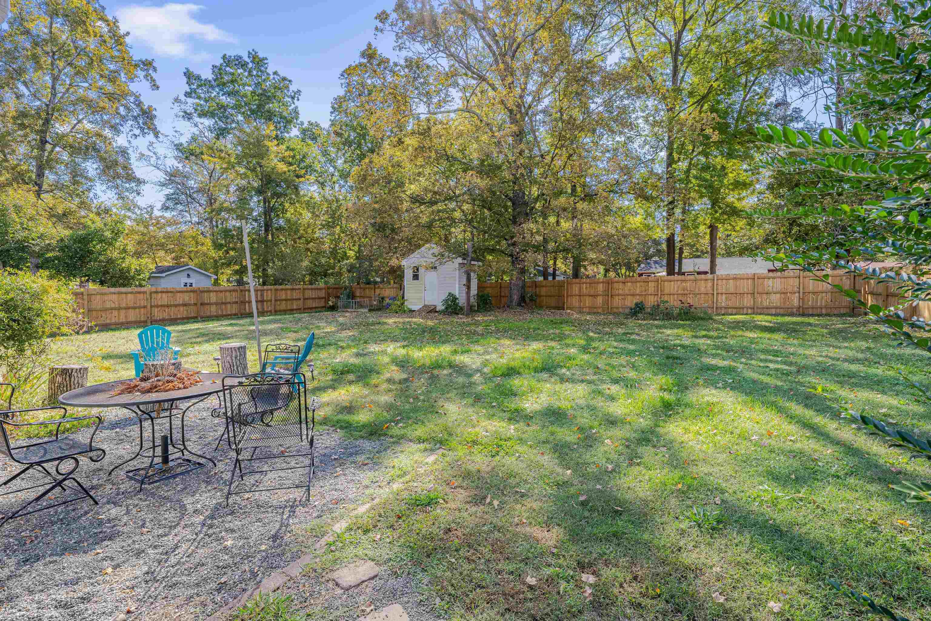 704 Wheat Mill Road Durham, NC 27704 - Photo 22 of 23 a view of a chairs and table in the garden