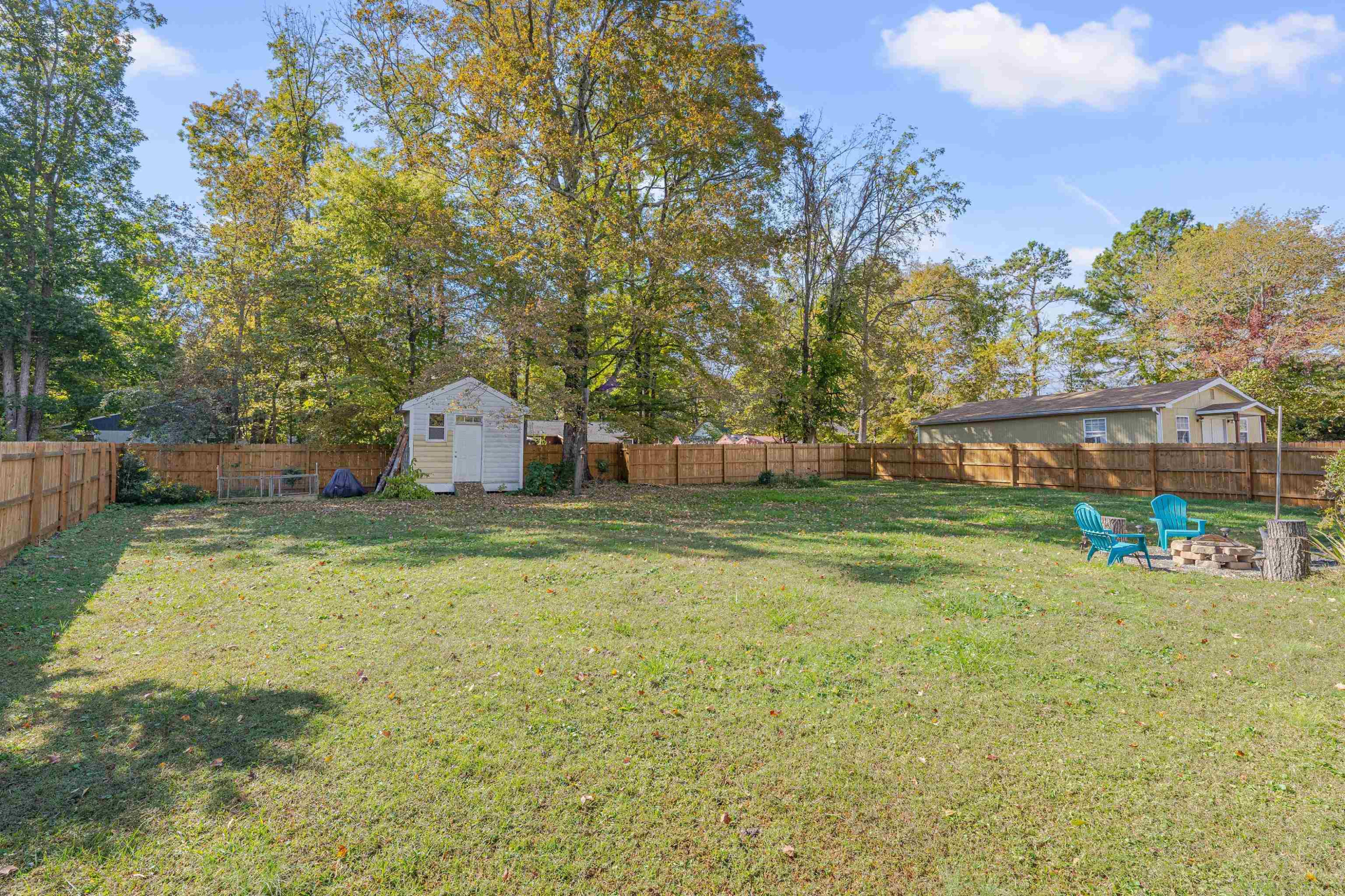 704 Wheat Mill Road Durham, NC 27704 - Photo 23 of 23 a backyard of a house with lots of green space