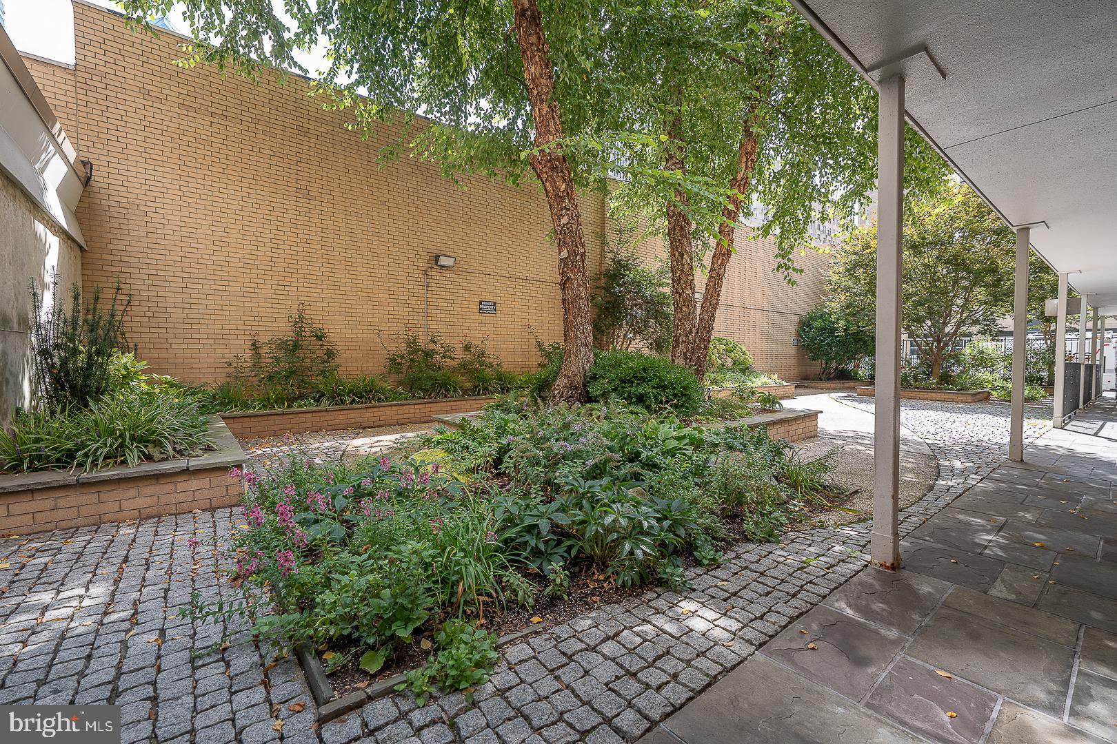 1919 Chestnut Street, Unit 2822 Philadelphia, PA 19103 - Photo 34 of 36 a view of a yard with plants and a large tree