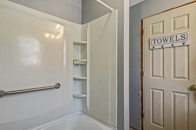 a view of a livingroom with a flat screen tv