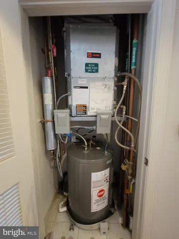 a utility room with a washer and dryer